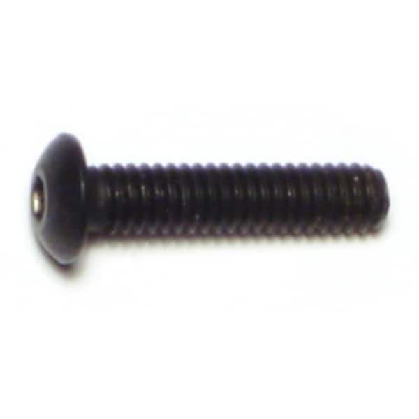 Midwest Fastener #8-32 Socket Head Cap Screw, Button-Head, Plain Steel, 3/4 in Length, 20 PK 67544 - main